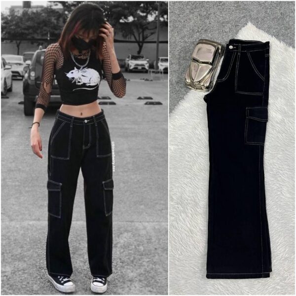 Six Pockets Wideleg Flared Denim Jeans 👖 - Image 2
