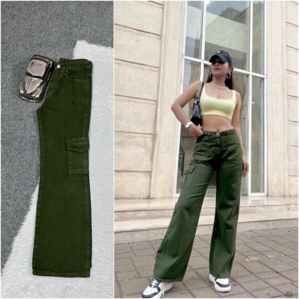 Six Pockets Wideleg Flared Denim Jeans 👖 - Image 5